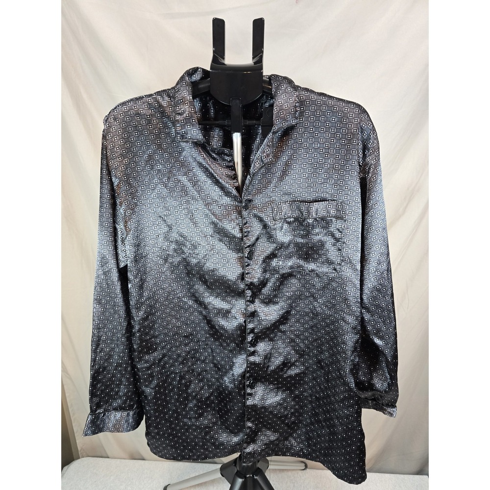 Robert Louis Silk Dress Shirt Pajama Style For The Party And After, Size Medium